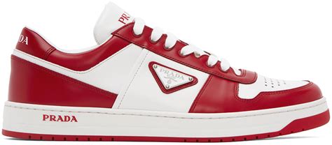 prada red white and blue shoes|red high top prada.